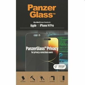 Ochranné sklo PanzerGlass UWF Privacy AB pre Apple iPhone 14 Pro, čierna obraz