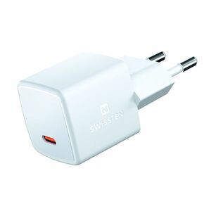 Mini Adaptér Swissten GaN USB-C 25 W POWER DELIVERY, biela obraz