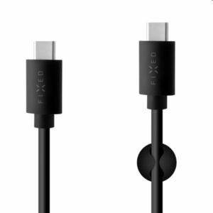 FIXED Dátový a nabíjací kábel USB-C/USB-C, PD, USB 2.0, 60 W, 1 m, čierny obraz