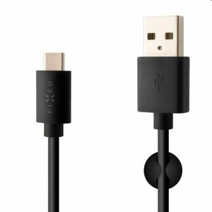 FIXED Dátový a nabíjací kábel USB/USB-C, USB 2.0, 60 W, 1 m, čierny obraz