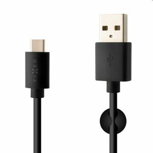 FIXED Dátový a nabíjací kábel USB/USB-C, USB 2.0, 60 W, 2 m, čierny obraz