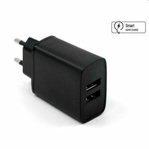 FIXED Sieťová nabíjačka Smart Rapid Charge s 2 x USB, 15 W, čierna obraz