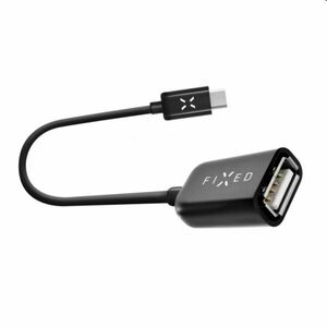 FIXED OTG dátový kábel micro USB / USB-C 0.2 m, čierny obraz