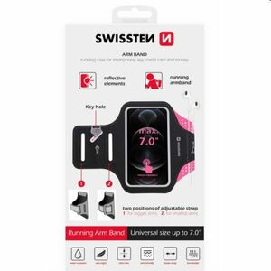 Športové puzdro Swissten Armband 7", ružová obraz