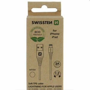 Swissten Data Cable Textile USB / Lightning 1, 2 m, biely obraz