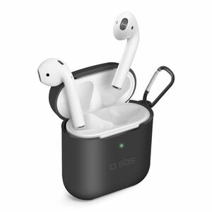 SBS Silikónové puzdro pre Apple AirPods 1/2, čierne obraz