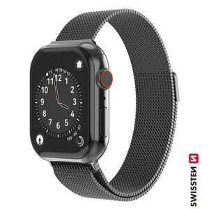 Swissten Milanese Loop remienok pre Apple Watch 38-40, grafitová čierna obraz