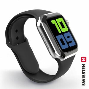 Swissten silikónový remienok pre Apple Watch 38-40, čierna obraz