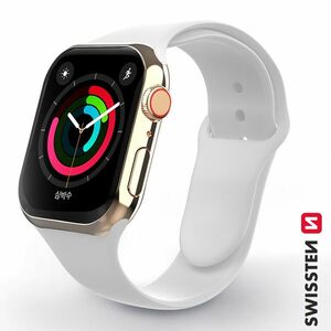 Swissten silikónový remienok pre Apple Watch 42-44, biela obraz