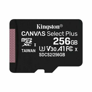 Kingston Canvas SeIect Plus Micro SDXC 256 GB, UHS-I A1, Class 10 - rýchlosť 100/85 MB/s obraz