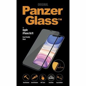 Ochranné temperované sklo PanzerGlass Case Friendly pre Apple iPhone 11, XR, čierna obraz