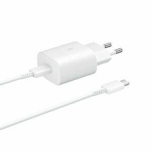 Rýchlonabíjačka Samsung 25 W s USB-C káblom, biela obraz