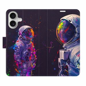 Flipové pouzdro iSaprio - Neon Astronaut 02 - iPhone 16 obraz