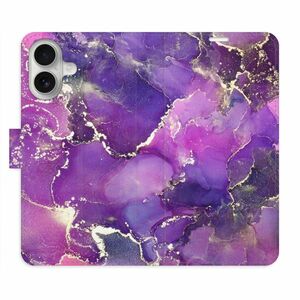 Flipové pouzdro iSaprio - Purple Marble - iPhone 16 obraz