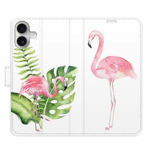 Flipové pouzdro iSaprio - Flamingos - iPhone 16 Plus obraz