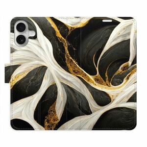 Flipové pouzdro iSaprio - BlackGold Marble - iPhone 16 Plus obraz