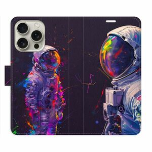 Flipové pouzdro iSaprio - Neon Astronaut 02 - iPhone 16 Pro obraz