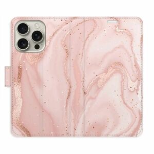 Flipové pouzdro iSaprio - RoseGold Marble - iPhone 16 Pro obraz