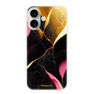 Odolné silikonové pouzdro iSaprio - Gold Pink Marble - iPhone 16 obraz