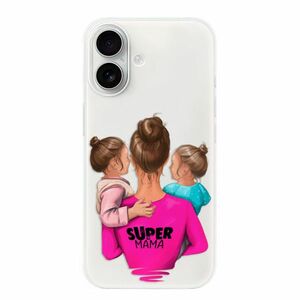 Odolné silikonové pouzdro iSaprio - Super Mama - Two Girls - iPhone 16 obraz