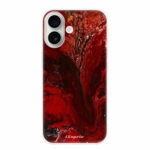 Odolné silikonové pouzdro iSaprio - RedMarble 17 - iPhone 16 obraz