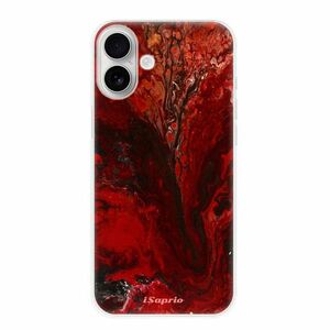 Odolné silikonové pouzdro iSaprio - RedMarble 17 - iPhone 16 Plus obraz