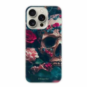 Odolné silikonové pouzdro iSaprio - Skull in Roses - iPhone 16 Pro obraz