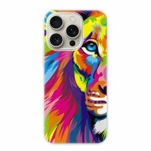 Odolné silikonové pouzdro iSaprio - Rainbow Lion - iPhone 16 Pro obraz