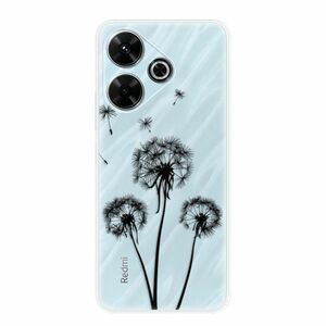 Odolné silikonové pouzdro iSaprio - Three Dandelions - black - Xiaomi Redmi 13 obraz