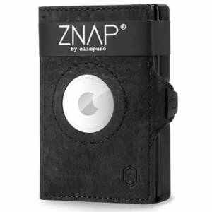 Slimpuro ZNAP Airtag Wallet, 8 karet, přihrádka na mince, 89 x 1, 5 x 6 cm (Š x V x H), ochrana RFID obraz