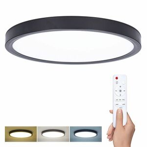 Solight LED osvětlení s dálkovým ovladačem Estela Black, 36W, 2700lm, 30cm, změna chromatičnosti, stmívatelné WO8018 obraz