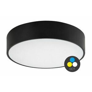 Rabalux Černé stropní LED svítidlo Tartu kulaté 175mm 18W IP44 CCT R7897 obraz