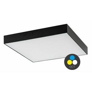 Rabalux Černé stropní LED svítidlo Tartu čtvercové 300x300mm 24W IP44 CCT R7900 obraz