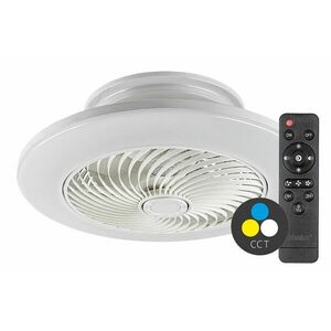 Rabalux Bílé stropní LED svítidlo s ventilátorem Dalfon 550mm 36W CCT s DO 6710 obraz