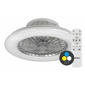 Rabalux Stříbrné stropní LED svítidlo s ventilátorem Dalfon 500mm 30W CCT s DO 6859 obraz