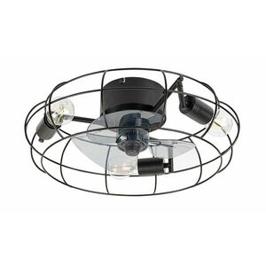 Rabalux Černé stropní svítidlo s ventilátorem Cadmus 480mm pro 3x LED žárovku E27 71043 obraz