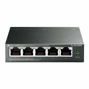 tp-link TL-SG105PE, 5-Port Gigabit Easy Smart Switch with 4-Port PoE, 4× Gigabit PoE Ports, 1x Gigabit Non-PoE Ports obraz