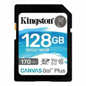 Kingston Canvas Go Plus Secure Digital SDXC UHS-I U3 128GB | Class 10, rychlost 170/90MB/s (SDG3/128GB) obraz