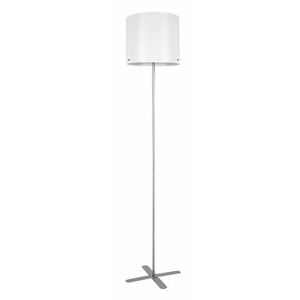 Rabalux Stříbrná stojací lampa Izander s bílým stínidlem pro žárovku E27 74012 obraz