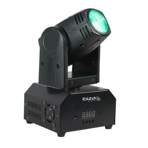 Ibiza LMH250-RC, otočná LED hlava, pohyblivá hlavice, Moving Head, 10 W CREE LED RGBW 4 v 1, DMX, dálkový ovladač obraz