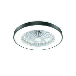 ACA Lighting černý stropní ventilátor se stmívatelným LED svítidlem 50cm s dálkovým ovládáním FANOKBL10G obraz