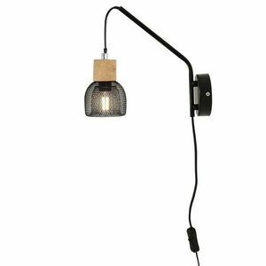 ACA Lighting nástěnné svítidlo 1XE14 korek + černý kov 9X24X24CM MARACU GN51W1CB obraz