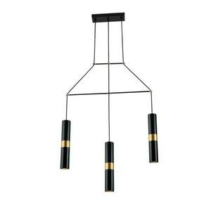 ACA Lighting závěsné svítidlo 3XGU10 černý kov 66X8XH150CM DA VINCI HM853P66BK obraz