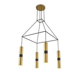 ACA Lighting závěsné svítidlo 4XGU10 mosaz kov 56X56XH150CM DA VINCI HM854P56BR obraz