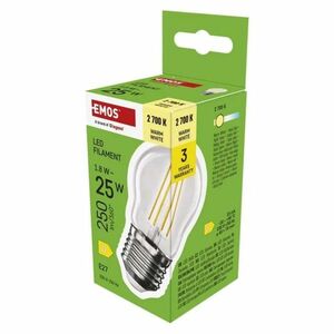 EMOS LED žárovka Filament Mini Globe / E27 / 1, 8 W (25 W) / 250 lm / teplá bílá ZF6D02 obraz