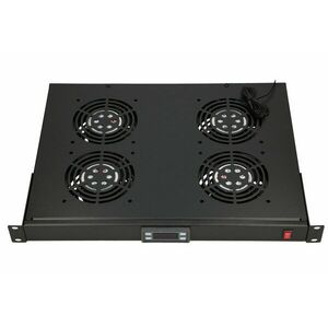 Extralink 19" RACK MOUNT FAN PANEL (4 FANS) WITH THERMOSTAT EX.14718 obraz