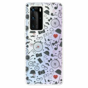 Odolné silikonové pouzdro iSaprio - Vintage Pattern 01 - black - Huawei P40 Pro obraz