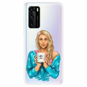 Odolné silikonové pouzdro iSaprio - Coffe Now - Blond - Huawei P40 obraz