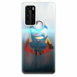 Odolné silikonové pouzdro iSaprio - Mimons Superman 02 - Huawei P40 obraz