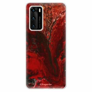 Odolné silikonové pouzdro iSaprio - RedMarble 17 - Huawei P40 obraz